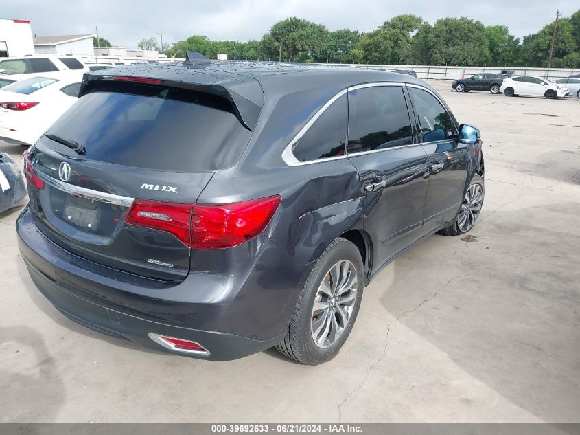 2016 Acura Mdx Technology VIN: 5FRYD4H41GB032259 Lot: 39692633