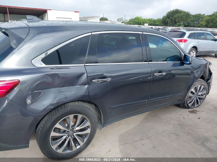 2016 Acura Mdx Technology VIN: 5FRYD4H41GB032259 Lot: 39692633