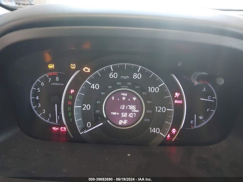 2013 Honda Cr-V Lx VIN: 5J6RM4H30DL000354 Lot: 39692690