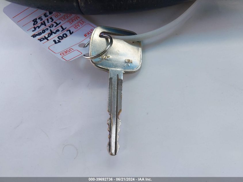 2007 Toyota Tacoma VIN: 5TETX22N87Z399358 Lot: 39692736