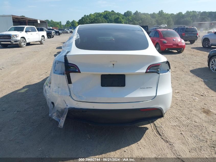 2021 Tesla Model Y Long Range Dual Motor All-Wheel Drive VIN: 5YJYGDEE7MF262714 Lot: 39692744