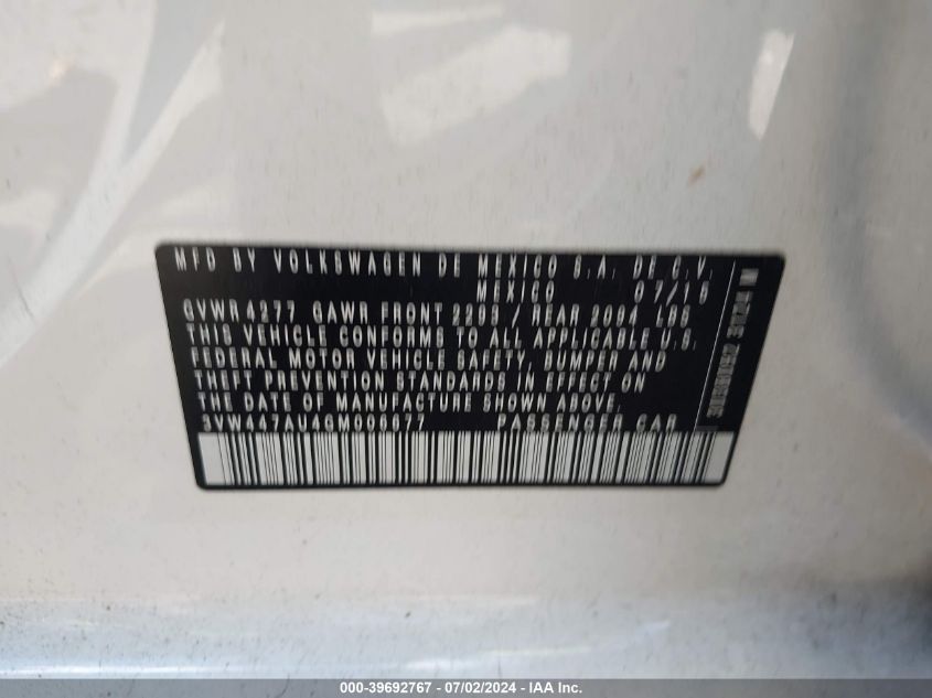 2016 VOLKSWAGEN GOLF GTI AUTOBAHN W/PERFORMANCE PACKAGE 4-DOOR - 3VW447AU4GM006677