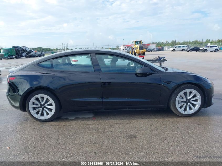 2023 Tesla Model 3 Long Range Dual Motor All-Wheel Drive VIN: 5YJ3E1EB6PF391844 Lot: 39692958