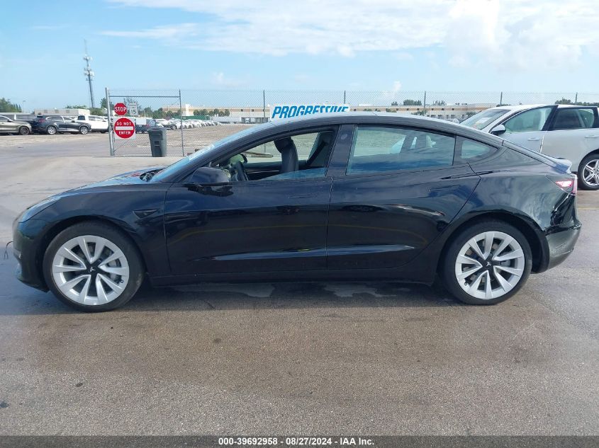 2023 Tesla Model 3 Long Range Dual Motor All-Wheel Drive VIN: 5YJ3E1EB6PF391844 Lot: 39692958