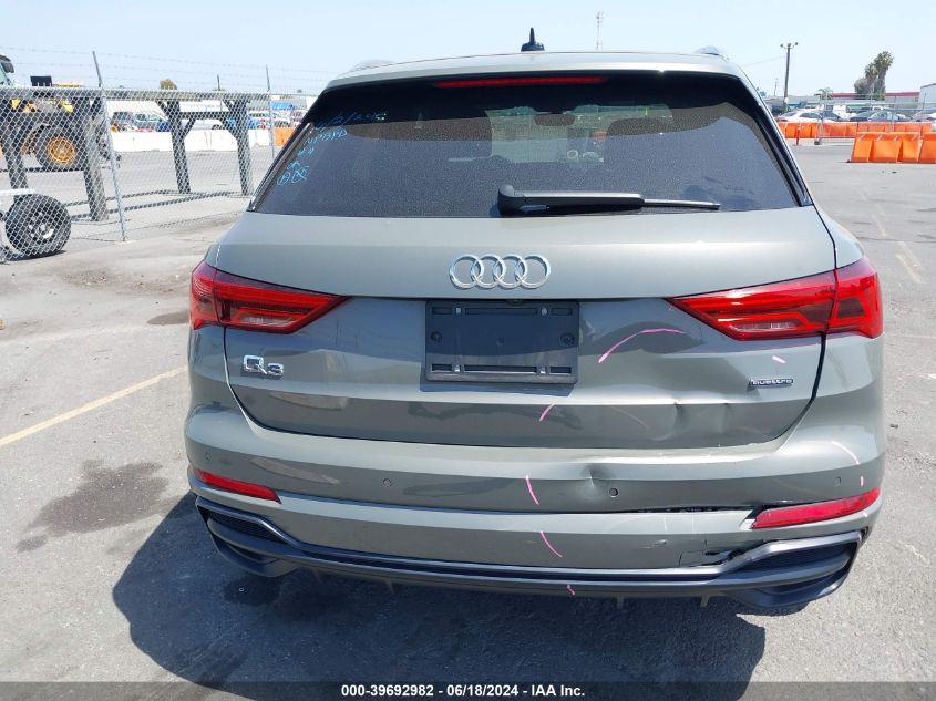 2019 Audi Q3 2.0T S Line Premium VIN: WA1EECF31K1074996 Lot: 39692982