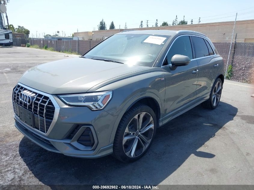 2019 Audi Q3 2.0T S Line Premium VIN: WA1EECF31K1074996 Lot: 39692982