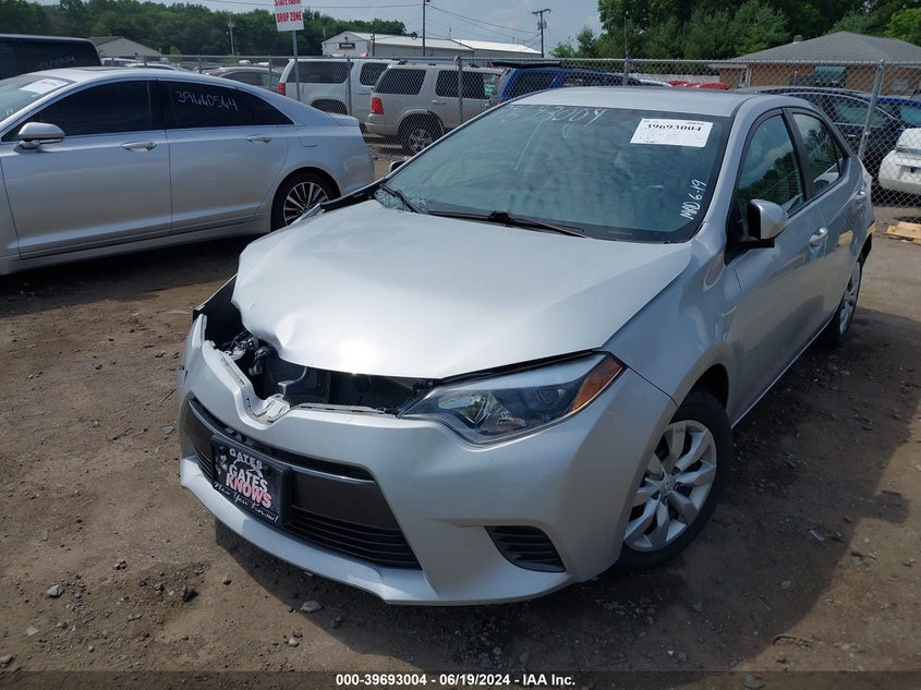 2016 TOYOTA COROLLA LE - 2T1BURHE6GC669942