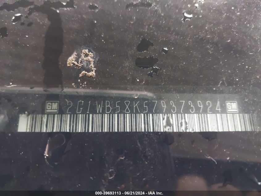 2007 Chevrolet Impala Ls VIN: 2G1WB58K579373924 Lot: 39693113