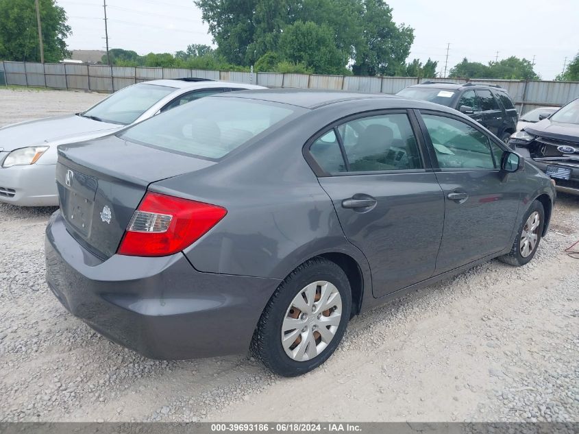 2012 Honda Civic Lx VIN: 19XFB2F50CE006170 Lot: 39693186