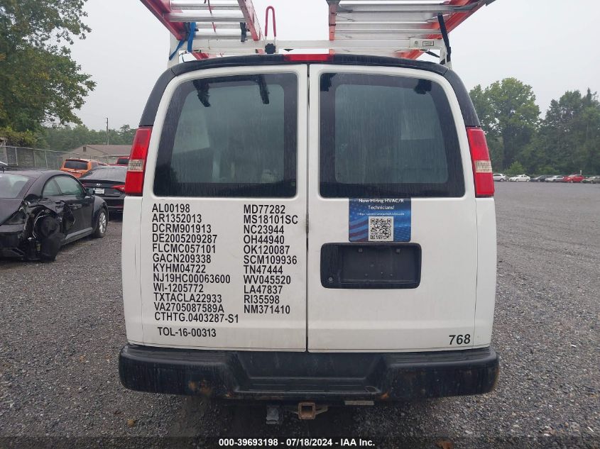 2015 Chevrolet Express 2500 Work Van VIN: 1GCWGFCF9F1283705 Lot: 39693198