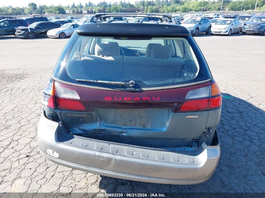 2001 Subaru Outback VIN: 4S3BH665X17672650 Lot: 39693339