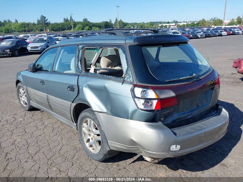 2001 Subaru Outback VIN: 4S3BH665X17672650 Lot: 39693339