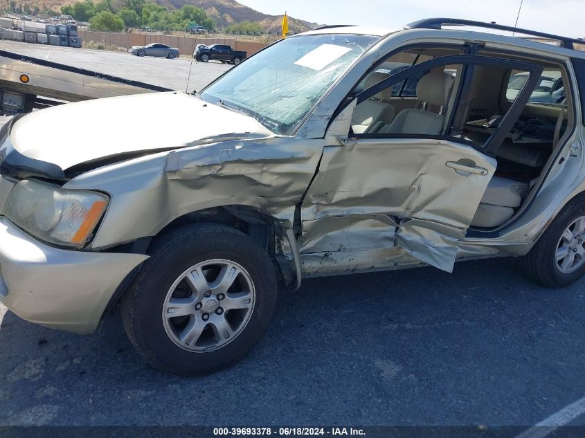 2003 Toyota Highlander V6 VIN: JTEGF21A030114144 Lot: 39693378