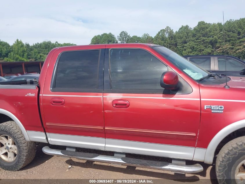 2002 Ford F150 Supercrew VIN: 1FTRW08L12KC95864 Lot: 39693407