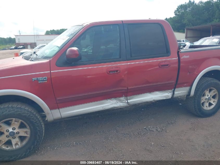 2002 Ford F150 Supercrew VIN: 1FTRW08L12KC95864 Lot: 39693407