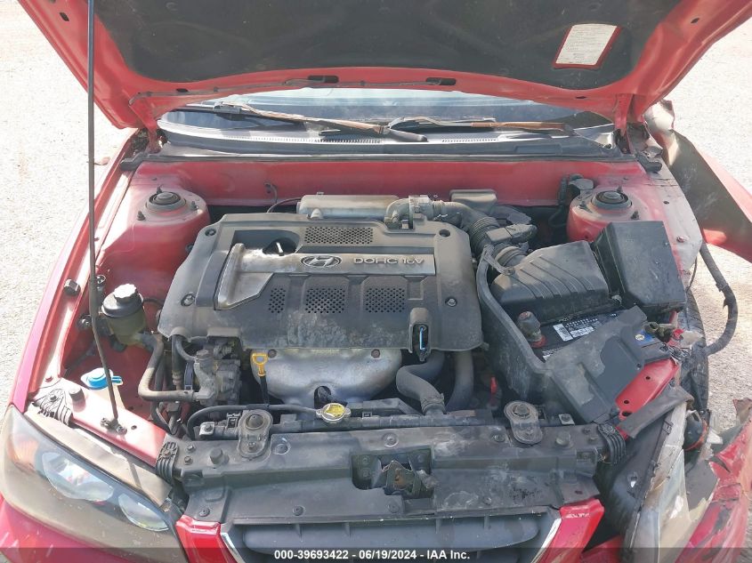 2005 Hyundai Elantra Gls/Gt VIN: KMHDN46D95U162015 Lot: 39693422