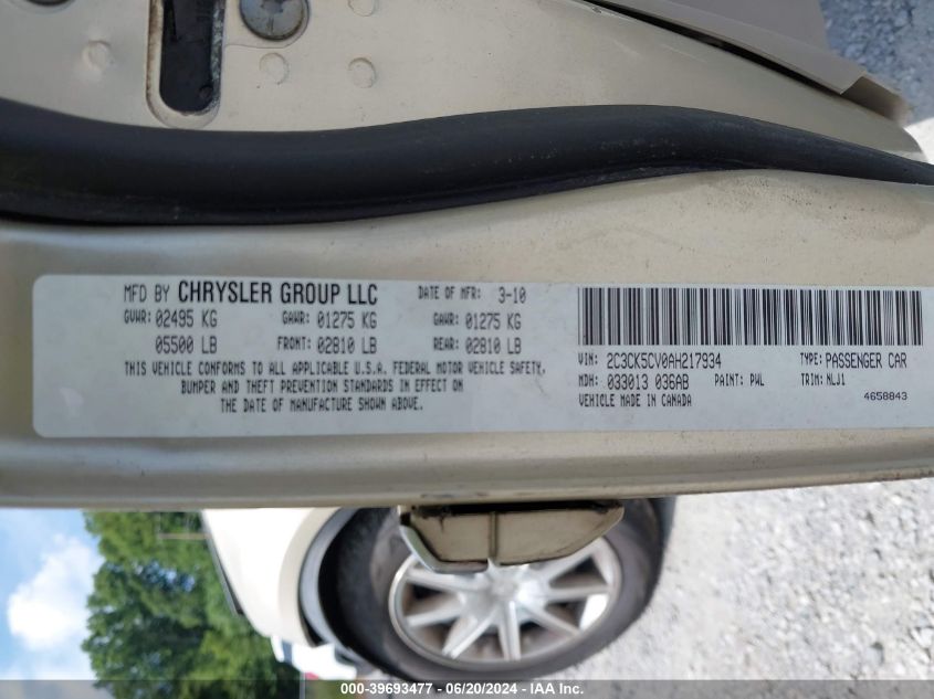 2010 Chrysler 300 Touring VIN: 2C3CK5CV0AH217934 Lot: 39693477