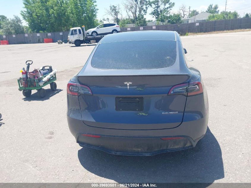 2023 Tesla Model Y Awd/Performance Dual Motor All-Wheel Drive VIN: 7SAYGDEF1PF899596 Lot: 39693501