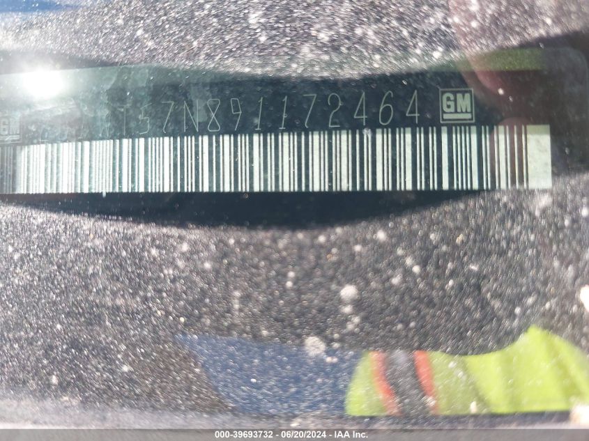 2009 Chevrolet Impala 1Lt VIN: 2G1WT57N891172464 Lot: 39693732