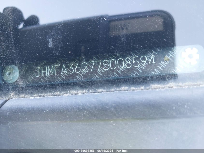 2007 Honda Civic Hybrid Hybrid VIN: JHMFA36277S008594 Lot: 39693856