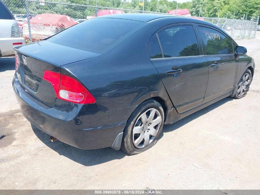 2008 Honda Civic Lx VIN: 2HGFA165X8H314814 Lot: 39693879