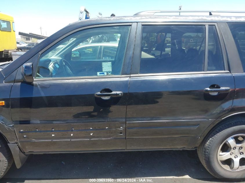 2006 Honda Pilot Ex VIN: 5FNYF28436B040720 Lot: 39693960