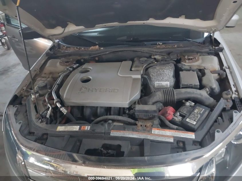 2010 Ford Fusion Hybrid VIN: 3FADP0L34AR282489 Lot: 39694021