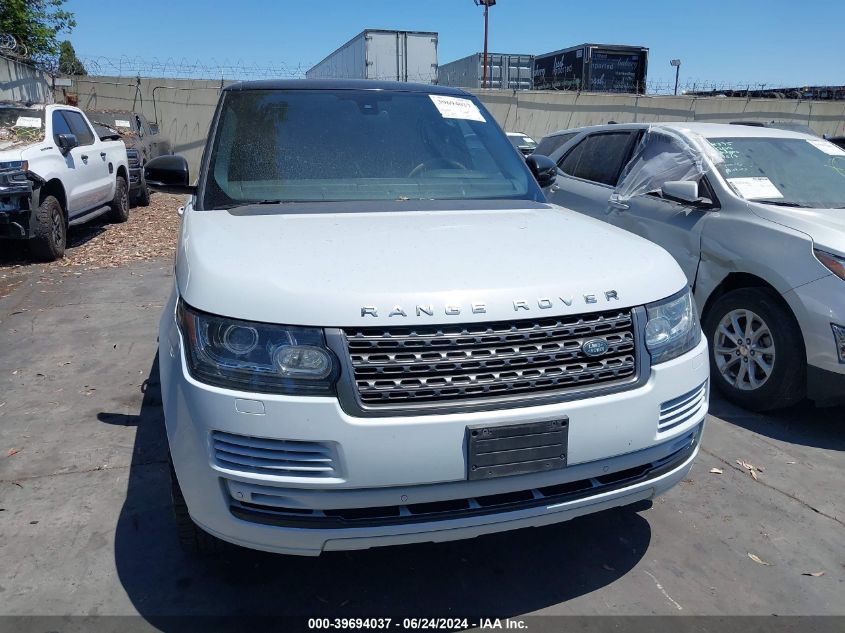2015 Land Rover Range Rover 3.0L V6 Supercharged VIN: SALGR2VF2FA226372 Lot: 39694037