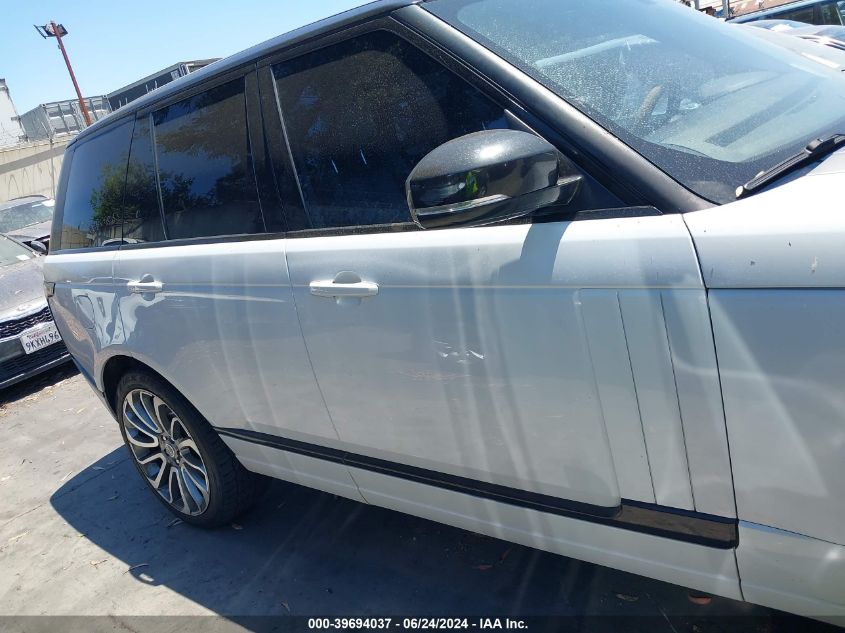 2015 Land Rover Range Rover 3.0L V6 Supercharged VIN: SALGR2VF2FA226372 Lot: 39694037