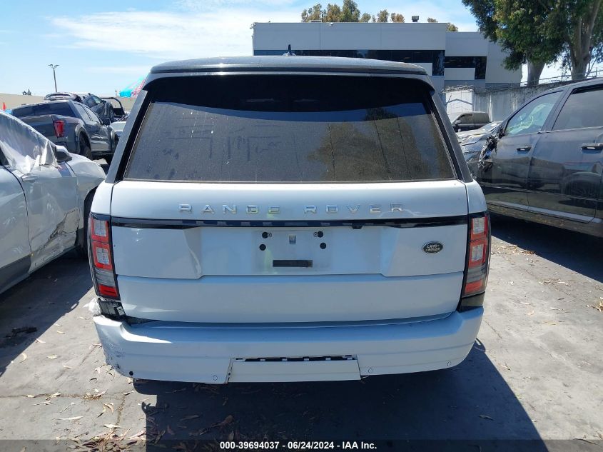 2015 Land Rover Range Rover 3.0L V6 Supercharged VIN: SALGR2VF2FA226372 Lot: 39694037