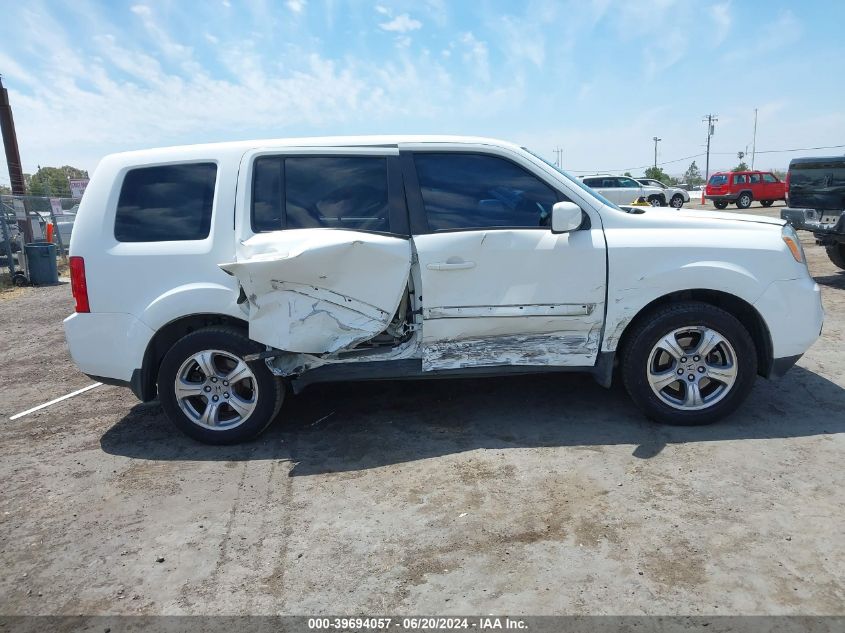 2013 Honda Pilot Ex-L VIN: 5FNYF3H79DB013809 Lot: 39694057