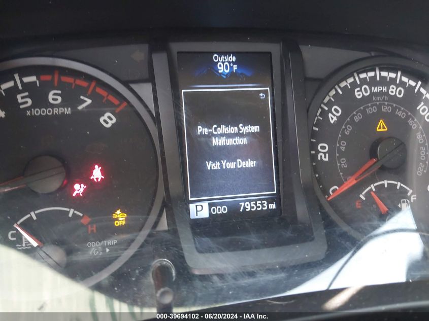 2020 Toyota Tacoma Sr VIN: 3TYRX5GNXLT005164 Lot: 39694102