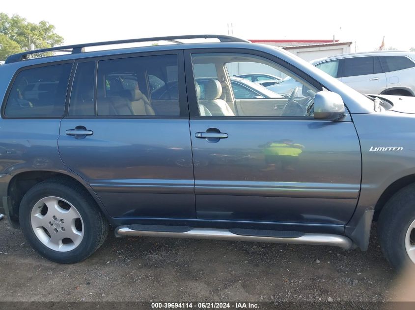 2005 Toyota Highlander Limited V6 VIN: JTEEP21A150106061 Lot: 39694114