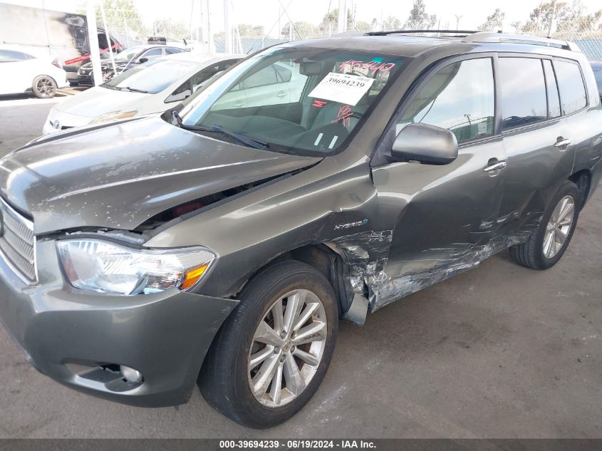 2008 Toyota Highlander Hybrid Hybrid Limited VIN: JTEEW44AX82017415 Lot: 39694239