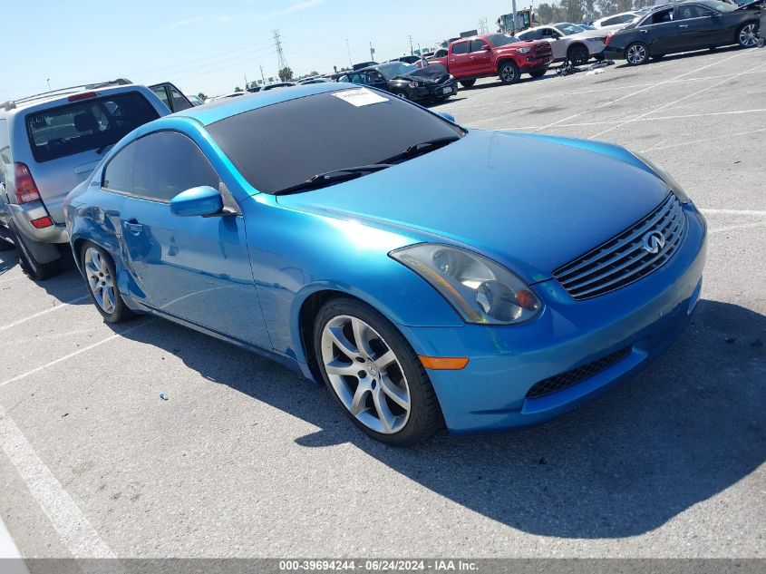 2003 Infiniti G35 Base W/Leather VIN: JNKCV54E63M223298 Lot: 39694244