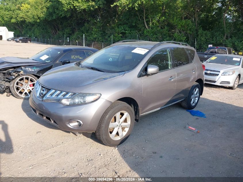 2010 Nissan Murano Sl VIN: JN8AZ1MW1AW111108 Lot: 39694296