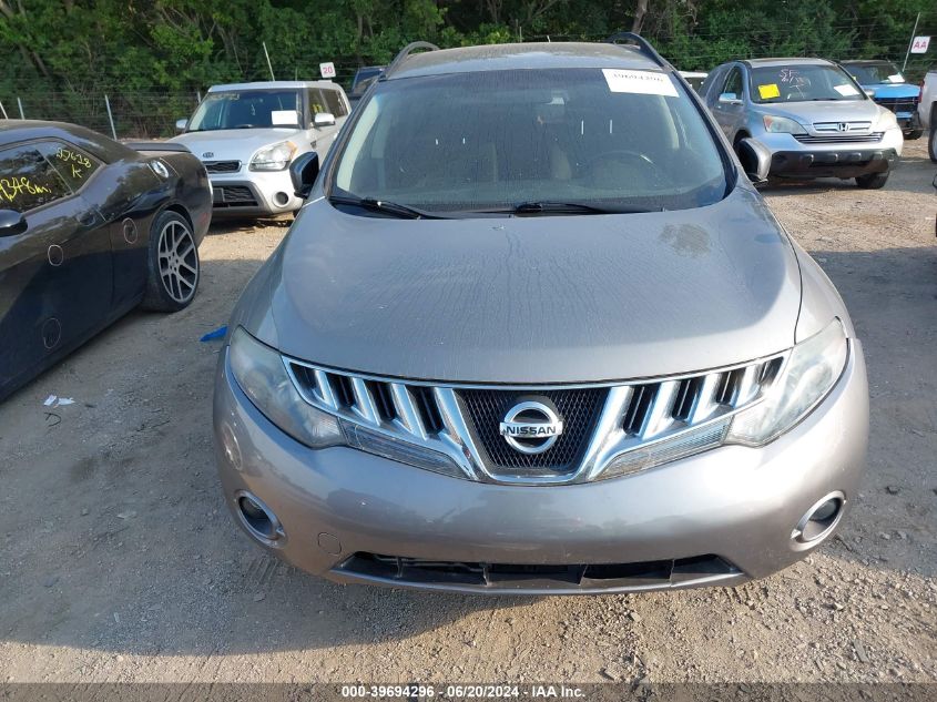 2010 Nissan Murano Sl VIN: JN8AZ1MW1AW111108 Lot: 39694296