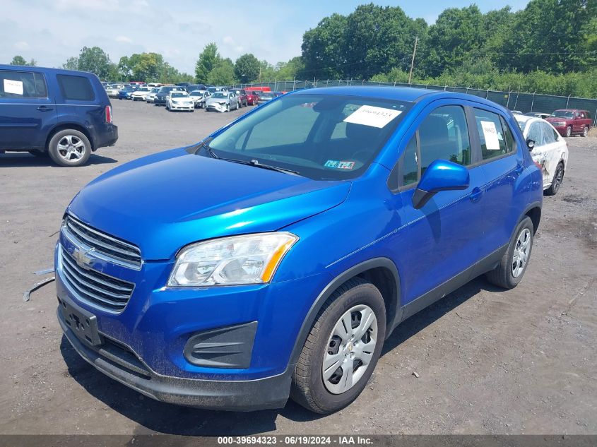 2015 Chevrolet Trax 1Ls VIN: KL7CJKSB3FB214494 Lot: 39694323