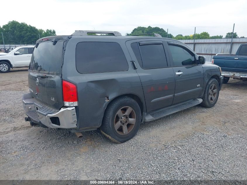 2007 Nissan Armada Le VIN: 5N1BA08A77N715918 Lot: 39694364