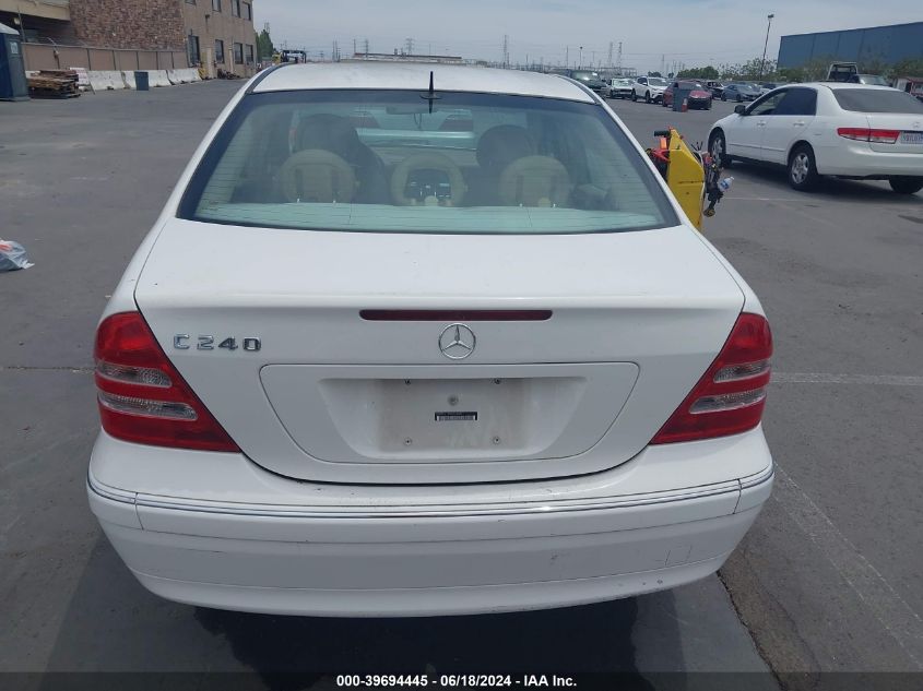 2002 Mercedes-Benz C 240 VIN: WDBRF61JX2F248609 Lot: 39694445