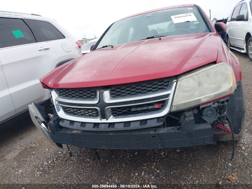 2012 Dodge Avenger Sxt Plus VIN: 1C3CDZEG2CN246863 Lot: 39694456