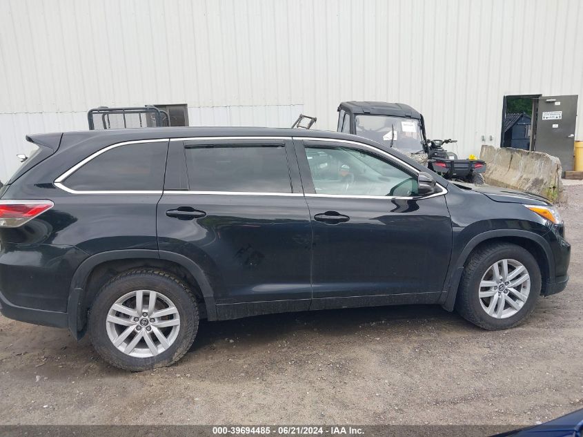 2016 Toyota Highlander Le V6 VIN: 5TDBKRFH9GS265432 Lot: 39694485