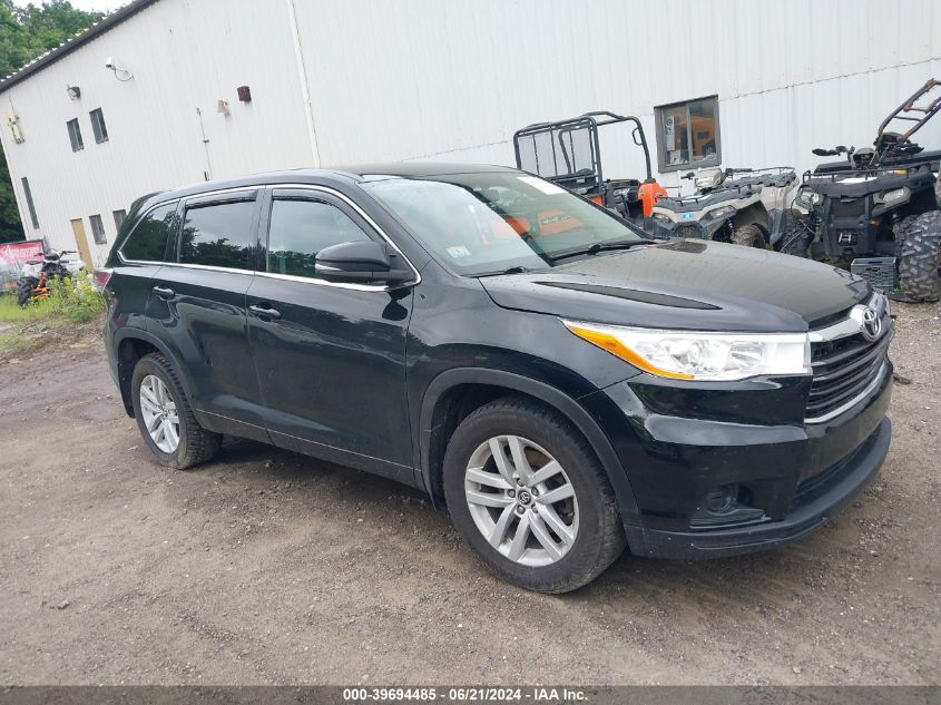 5TDBKRFH9GS265432 2016 TOYOTA HIGHLANDER - Image 1