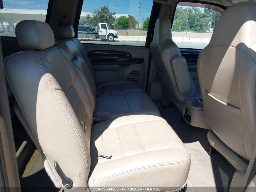 2005 Ford Excursion Limited VIN: 1FMSU43P95ED41383 Lot: 39694500