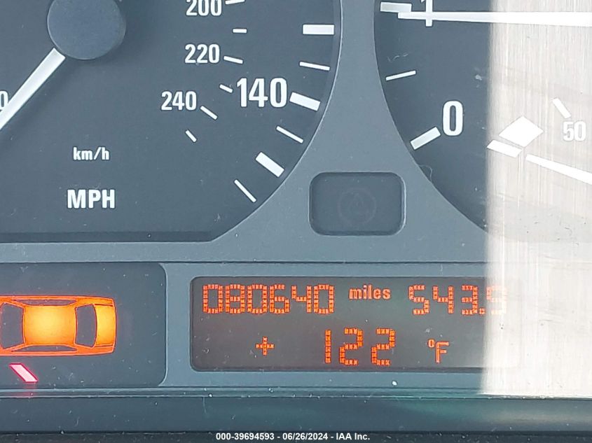 2001 BMW 325I VIN: WBAAV33491FV00630 Lot: 39694593