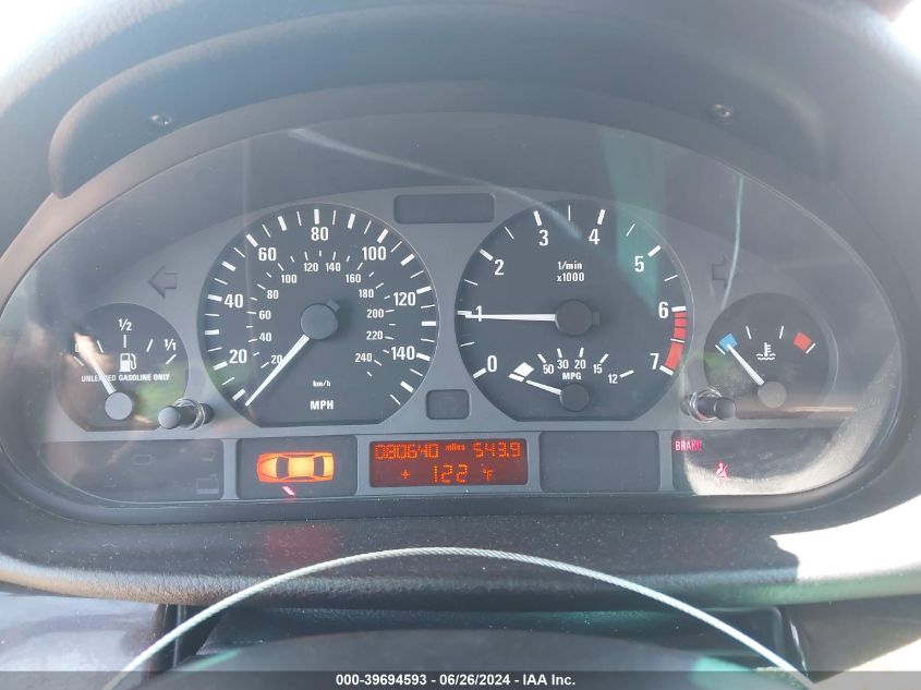 2001 BMW 325I VIN: WBAAV33491FV00630 Lot: 39694593