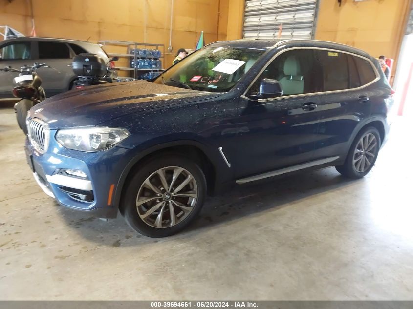 2019 BMW X3 Sdrive30I VIN: 5UXTR7C51KLE98862 Lot: 39694661