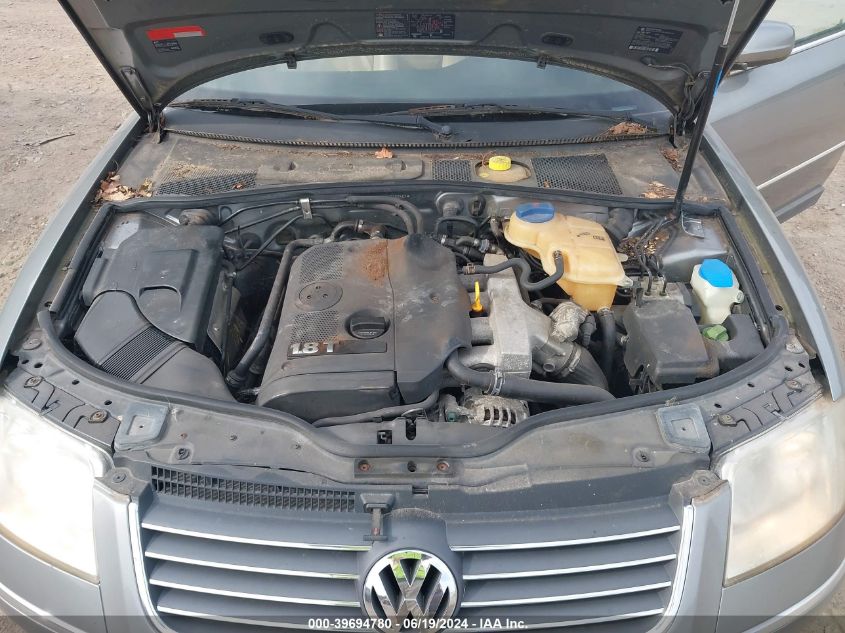 2001 Volkswagen Passat Gls VIN: WVWVD63B71E252407 Lot: 39694780