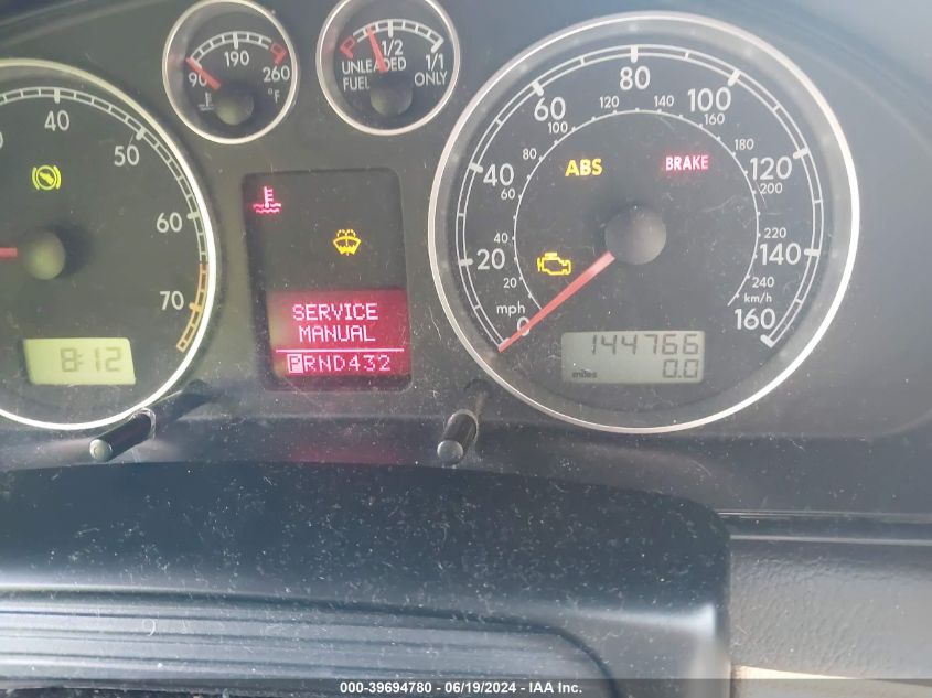 2001 Volkswagen Passat Gls VIN: WVWVD63B71E252407 Lot: 39694780