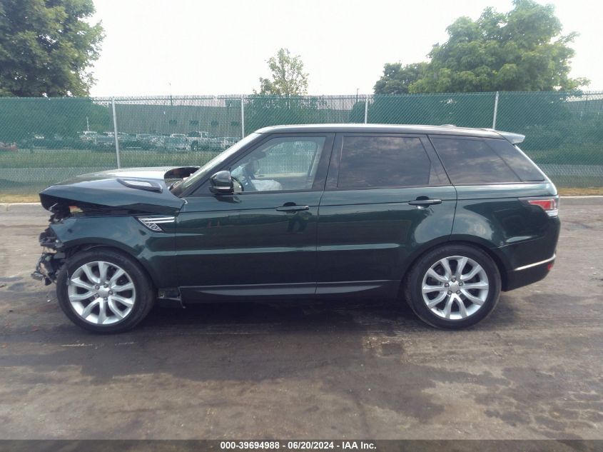 2014 Land Rover Range Rover Sport 3.0L V6 Supercharged Hse VIN: SALWR2WF1EA325595 Lot: 39694988